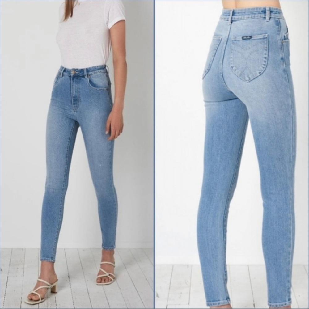 ROLLA’S | High rise Eastcoast Ankle skinny light wash stretch sz 27